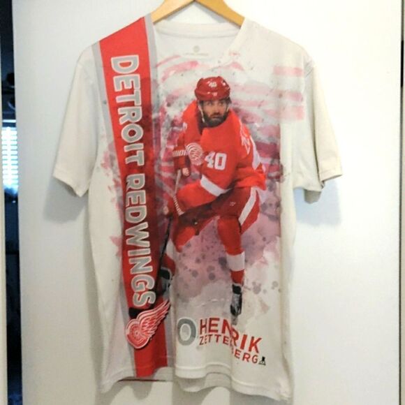 Henrik Zetterberg Detroit Redwings T-Shirt - Picture 1 of 13